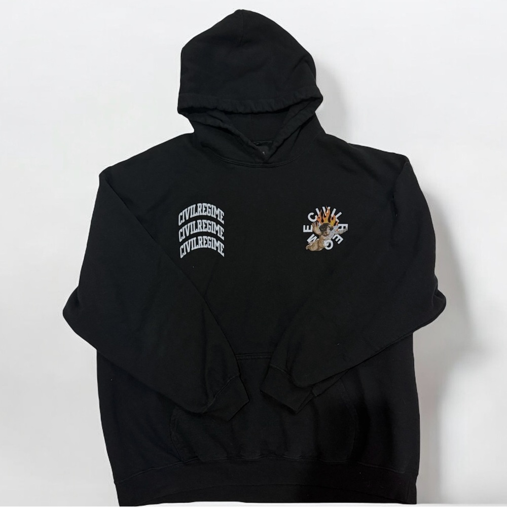 Civil Regime Black Graphic Hoodie
